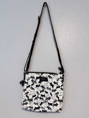 RADLEY LONDON Black & White Scottie Pattern Crossbody Bag
